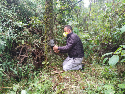 Camera trap checking in Jhepi Thangsuanlian Naulak 11 Dec, 2020